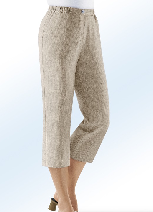 Hosen - Caprihose in Schlupfform, in Größe 019 bis 056, in Farbe BEIGE MEL. Ansicht 1