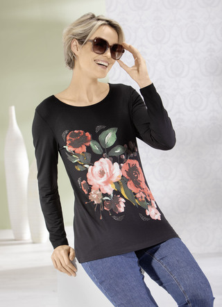 Shirt mit floralem Druckmotiv