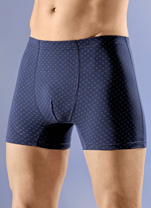 Pants & Boxershorts - Dreierpack Pants mit Dehnbund, in Größe 005 bis 011, in Farbe 2X MARINE, 1X BORDEAUX Ansicht 1