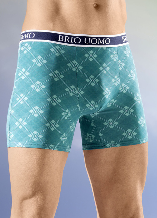 Pants & Boxershorts - Viererpack Pants mit Elastikbund, in Größe 004 bis 010, in Farbe 2X PETROL, 2X MARINE-GELB Ansicht 1