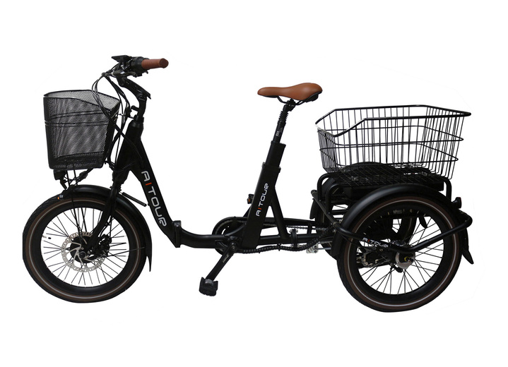 Akku-Zweiräder - E-Dreirad von LLobe für mehr Sicherheit im Alltag, in Farbe SCHWARZ Ansicht 1